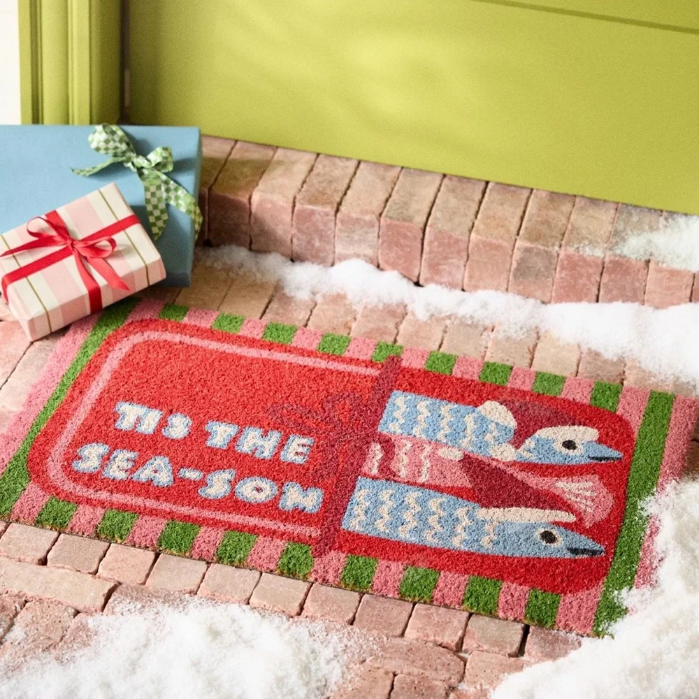 New Anthropologie Festive Fish Doormat by Anthropologie NEW - Picture 3 of 3